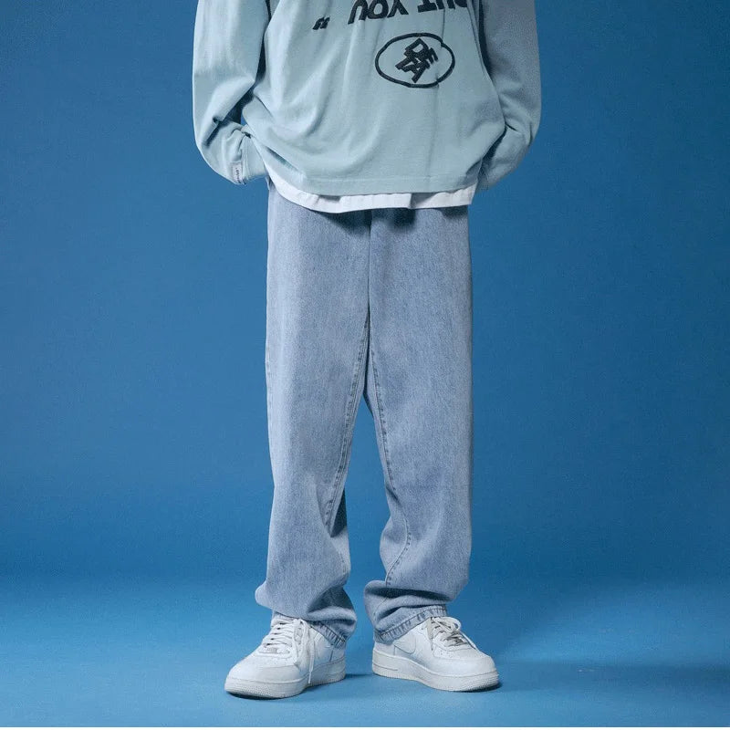 Mens Jeans Large Denim Jeans for Teens Trousers for Men Jean Baggy Pants Men'S Fashion Man Male Trendyol Streetwear Korean Men´S